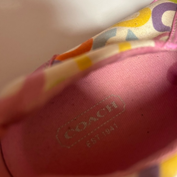 2 For $25 💕Coach multi coloured canvas slip ons - Picture 4 of 7